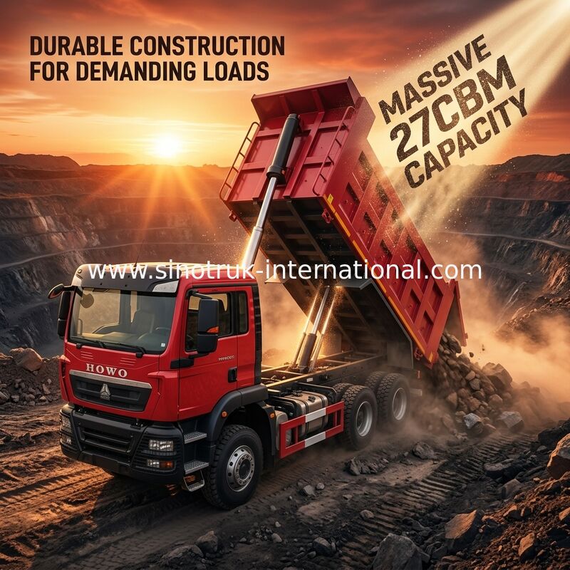 SINOTRUK 6*4 φορτηγό με κατεβάστρα για το πρότυπο εκπομπών Euro 2 και τις βαριές μεταφορές