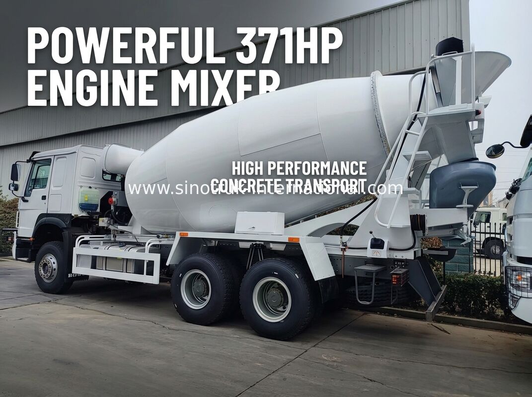 6×4 371HP 12CBM φορτηγό αναμειγνύματος σκυροδέματος με υψηλή απόδοση και ισχυρή ισχύ για την κατασκευή βαρέων έργων
