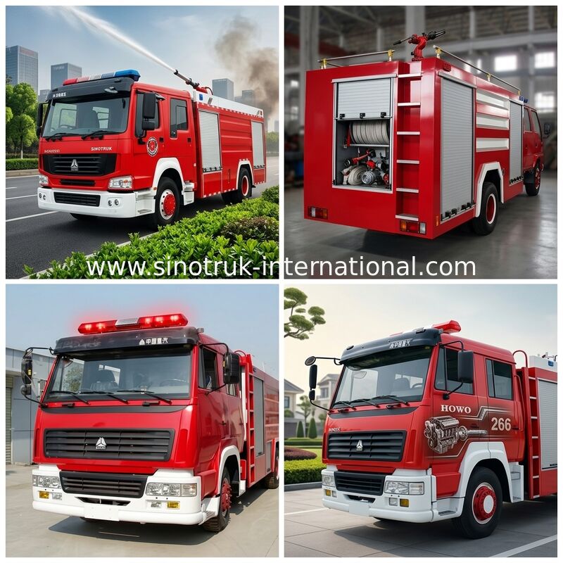 Φορτηγό SINOTRUK HOWO 8-12CBM 266HP προσβολής του πυρός για τον έλεγχο ή το ψέκασμα πυρκαγιάς