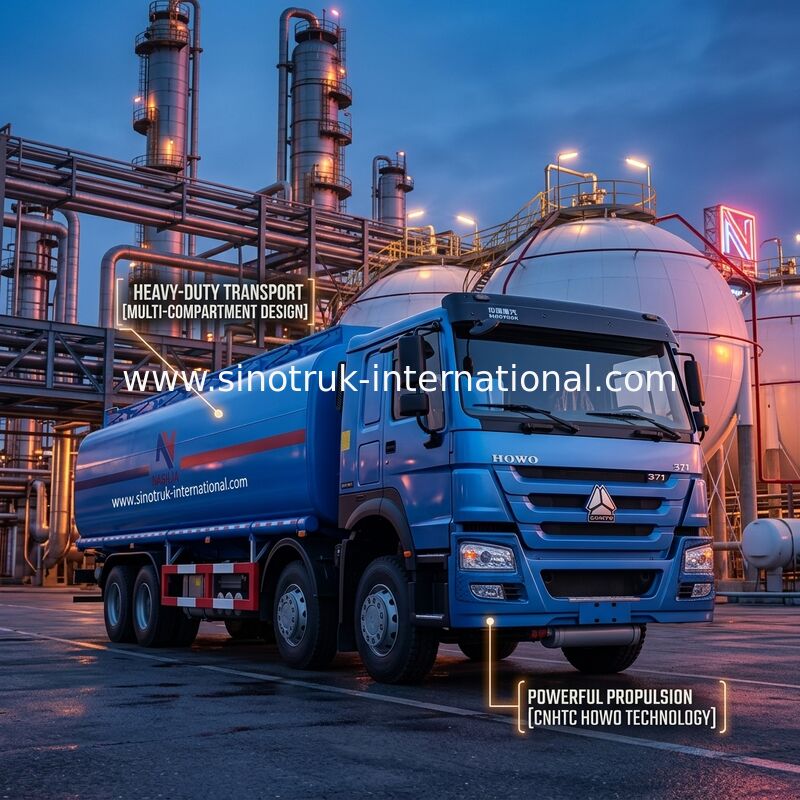 Φορτηγό 8X4 LHD Euro2 371HP δεξαμενών πετρελαίου υψηλής αποδοτικότητας