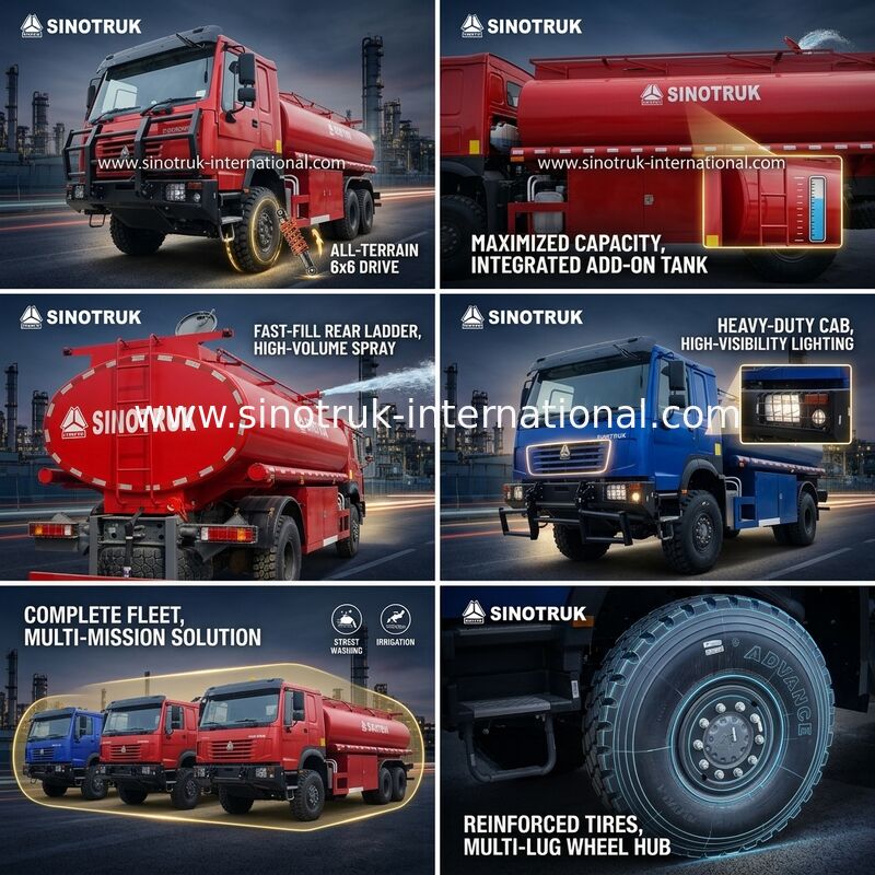 SINOTRUK HOWO 290 HP Oil Tank Truck με χωρητικότητα 10 CBM και σασί βαρέως τύπου