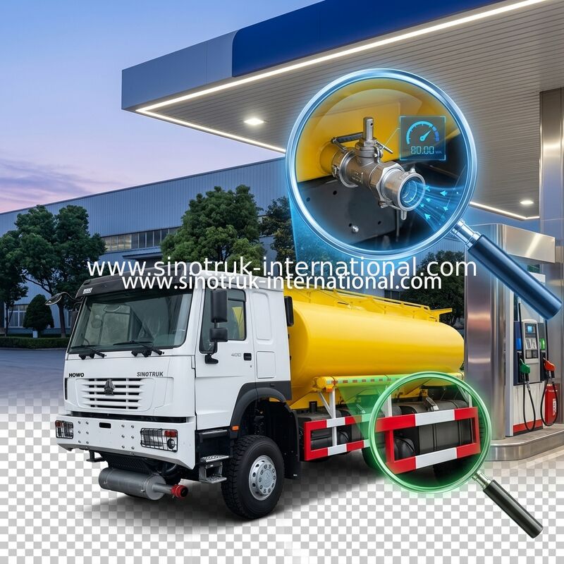 SINOTRUK HOWO 25CBM Τρακ δεξαμενόπλοιου πετρελαίου 10 τροχών 400hp 6 × 6 Πολλαπλών διαμερισμάτων