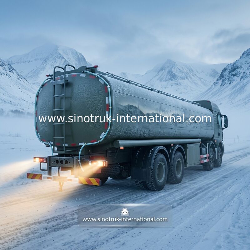Σταθερό φορτηγό βυτιοφόρων καυσίμων SINOTRUK HOWO 30 - 40 τόνοι για τη μεταφορά 8X4 RHD πετρελαίου