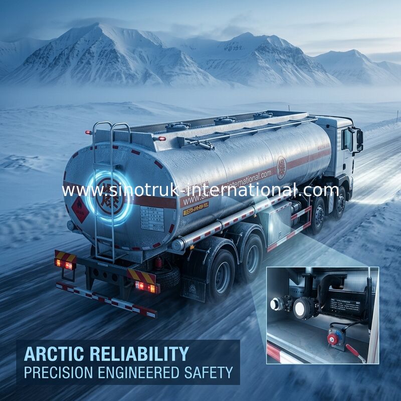 Σταθερό φορτηγό SINOTRUK HOWO 30 - 40 CBM δεξαμενών πετρελαίου για τη μεταφορά 8X4 RHD πετρελαίου