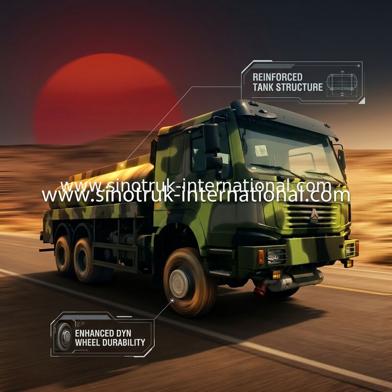 Φορτηγό δεξαμενών πετρελαίου βενζίνης/diesel για το στρατό 9 τόνοι 25000 κλ 9200 × 2500 × 3150mm
