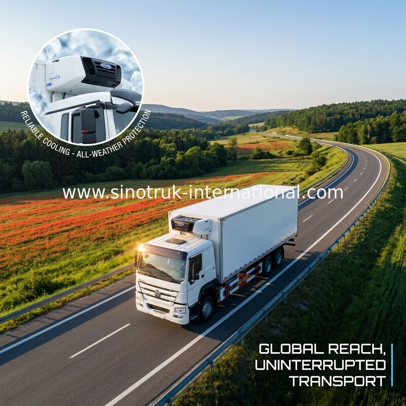 Υψηλής αντοχής παγωμένα φορτηγά και φορτηγά τροφίμων RHD κατεψυγμένα 8×4 40 τόνος χαμηλού θορύβου