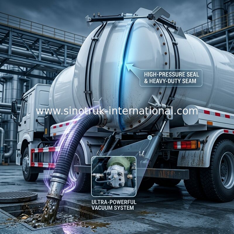 κενό φορτηγό υπονόμων 19CBM LHD 336HP 6×4 για τη χημική αναρρόφηση ιζημάτων δεξαμενών λυμάτων πετρελαίου