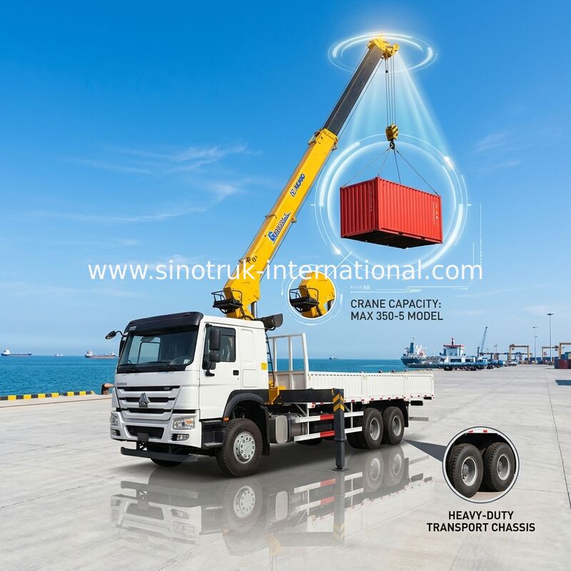 HOWO Εφοδιασμός γερανού 12 τόνων XCMG για ανύψωση 6X4 LHD 400HP