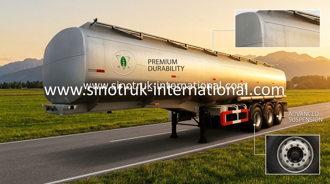SINOTRUK χάλυβας ΜΝ 60 ημι επίπεδης βάσης ρυμουλκά δεξαμενών πετρελαίου Cfm για τη μεταφορά πετρελαίου καύσεως