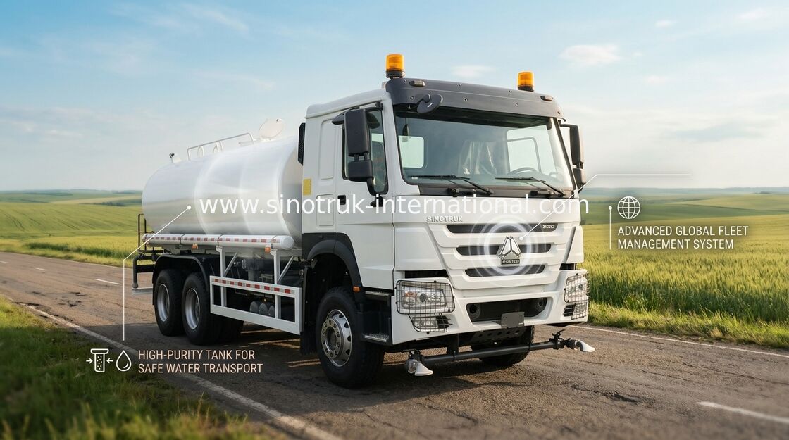 4650 1350 mm τροχοπέδου φορτηγό δεξαμενής νερού με VGD95 απόδοση και χωρητικότητα μπροστινού άξονα