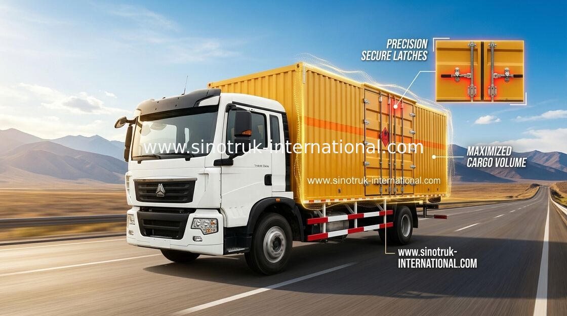 Ευρο- όχημα 2 φορτηγών υψηλής ασφαλείας Van Cargo Truck SINOTRUK HOWO 4X2 LHD