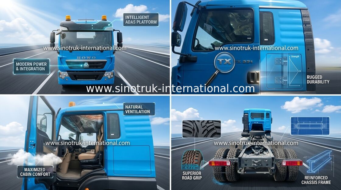 Τύπος φορτηγών LHD τρακτέρ 371HP SINOTRUK HOWO 6x4