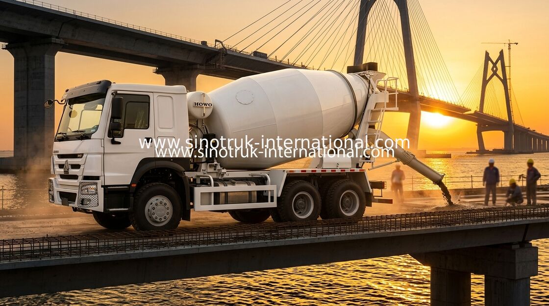 Υψηλό φορτηγό LHD 6×4 10wheels αναμικτών κατανάλωσης HOWO καυσίμων ιπποδύναμης 400HP χαμηλό