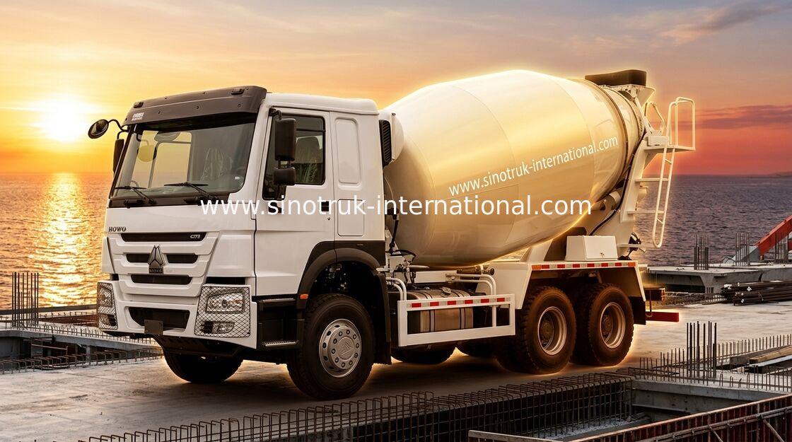SINOTRUK HOWO LHD 6×4 10 τροχών Μείχτης σκυροδέματος Φορτηγό Μεγάλη ιπποδύναμη 400HP