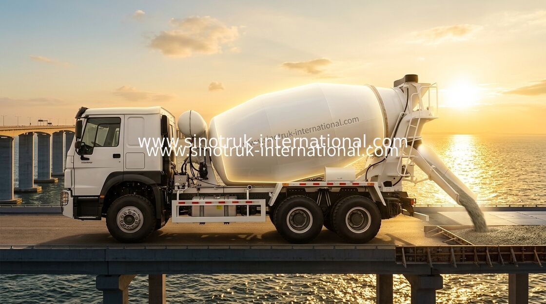 SINOTRUK HOWO 6×4 10 τροχών Μείχτης σκυροδέματος 400 HP Υψηλής Απόδοσης LHD