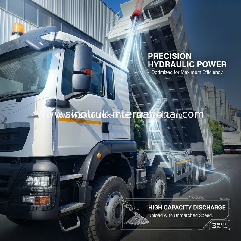 26.91CBM Ενίσχυρο HOWO TX 8x4 Τρακ με 12.00R20 τροχό