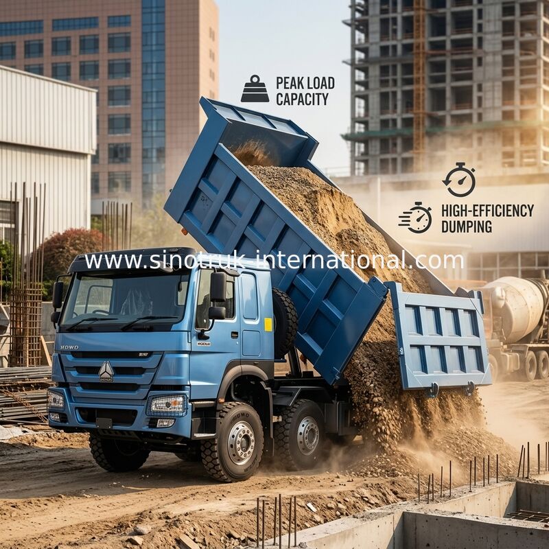 Τρακ SINOTRUK HOWO 380HP 12 τροχών LHD 31 τόνων 20-30CBM ZZ3317N3567B1R