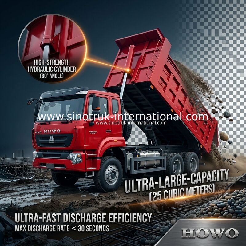 SINOTRUK HOHAN Νέο Howo 6X4 RHD 10 τροχές με ενισχυμένη παπιγιόν σκληρή πίσω πόρτα αποτελεσματική μεταφορά