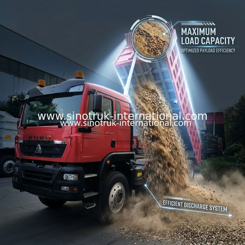 8 × 4 Lhd 12 τροχών Sinotruk Tipper 400hp Euro 2
