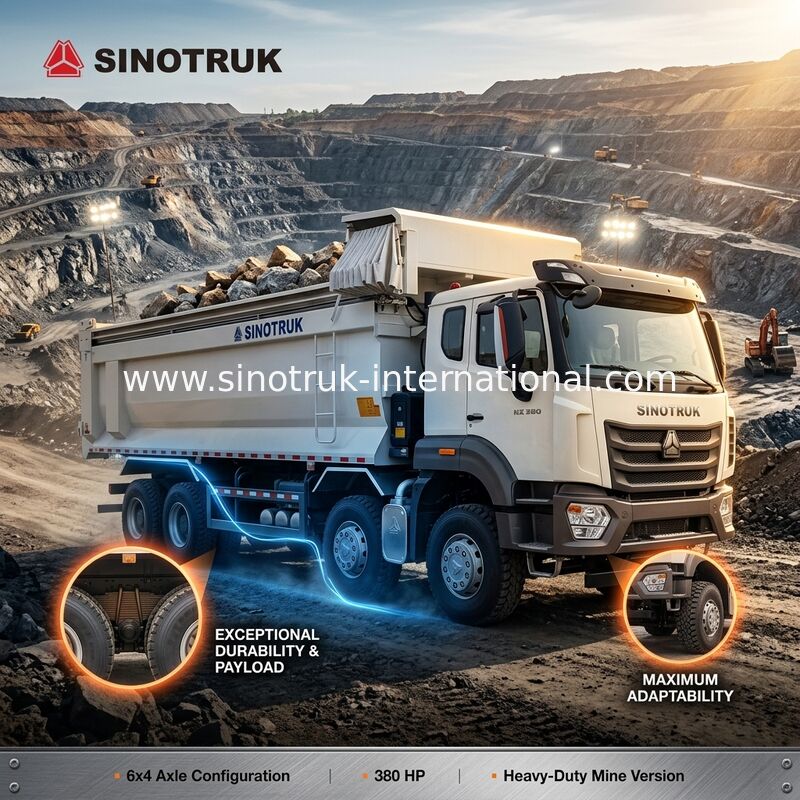 Sinotruk Hohan Νέο φορτηγό απορριμμάτων HOWO 6 × 4 10 τροχούς 380HP RHD U τύπου αυτόματη σανίδα
