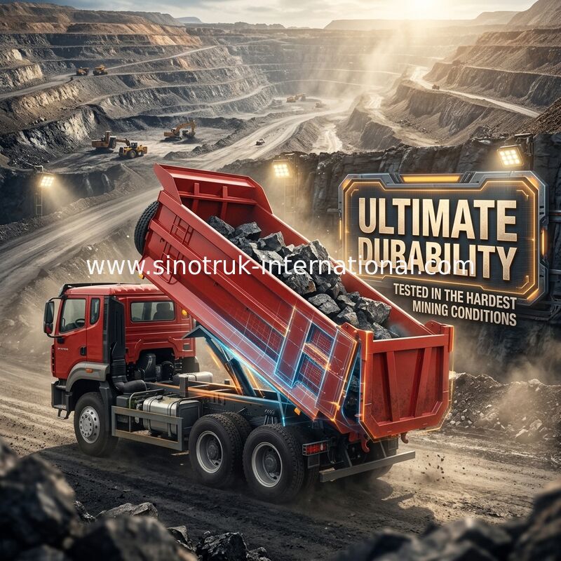 SINOTRUK HOWO N7 Τρακ 6 × 4 10 τροχών 380HP Για εξαγωγή τύπου U εύκολο στην εκφόρτωση