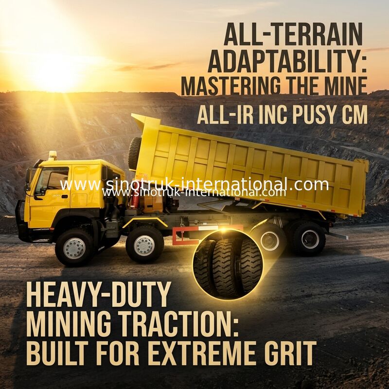 Sinotruk Howo Τρακ 400Hp 8 × 4 50-60Tons Lhd 12 τροχούς Μεγάλο δίσκο