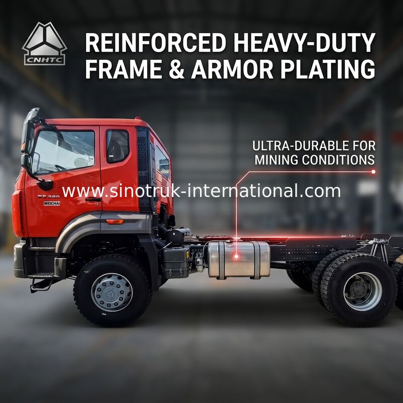 Sinotruk Νέο Howo Tipper Dump Truck Τάξι Weichai Μηχανή 6 × 4 LHD Πορτοκαλί χρώμα