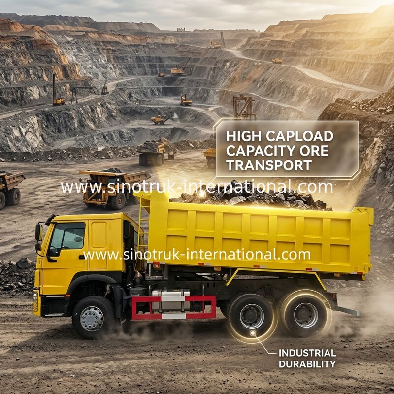 Tipper SINOTRUK HOWO φορτηγό απορρίψεων LHD 6×4 400HP 20CBM