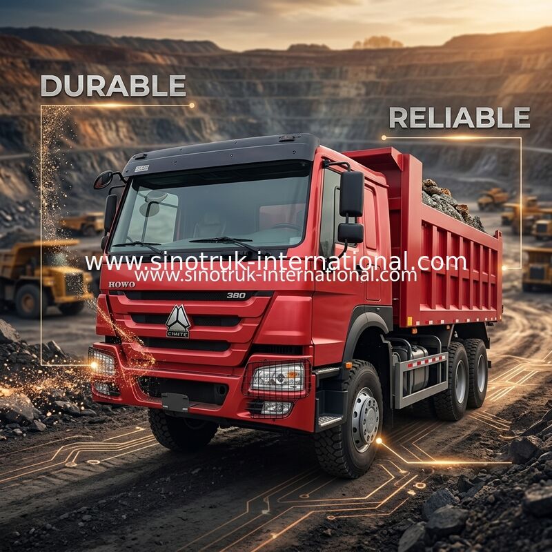 SINOTRUCK Howo Tipper Dump Truck 380hp 6 × 4 20CBM Box 10 τροχούς σπάσιμο γωνία σίδηρο
