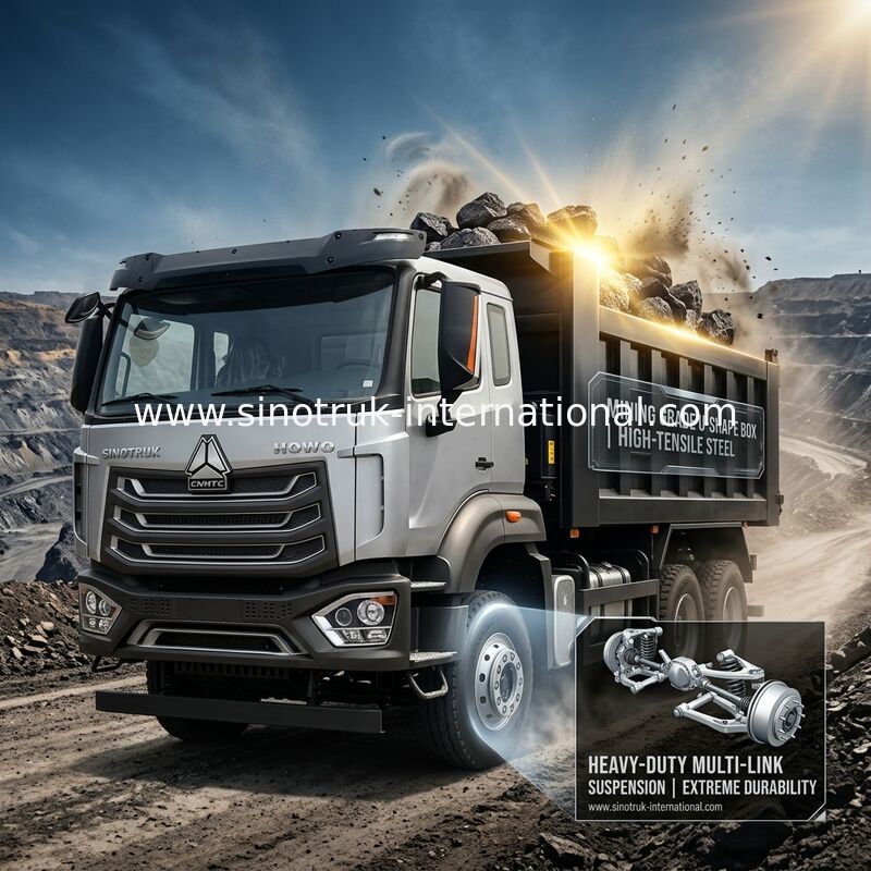 Tipper αμαξιών SINOTRUK HOWO N7 ασήμι διαμαντιών φορτηγών απορρίψεων LHD 6X4 400HP