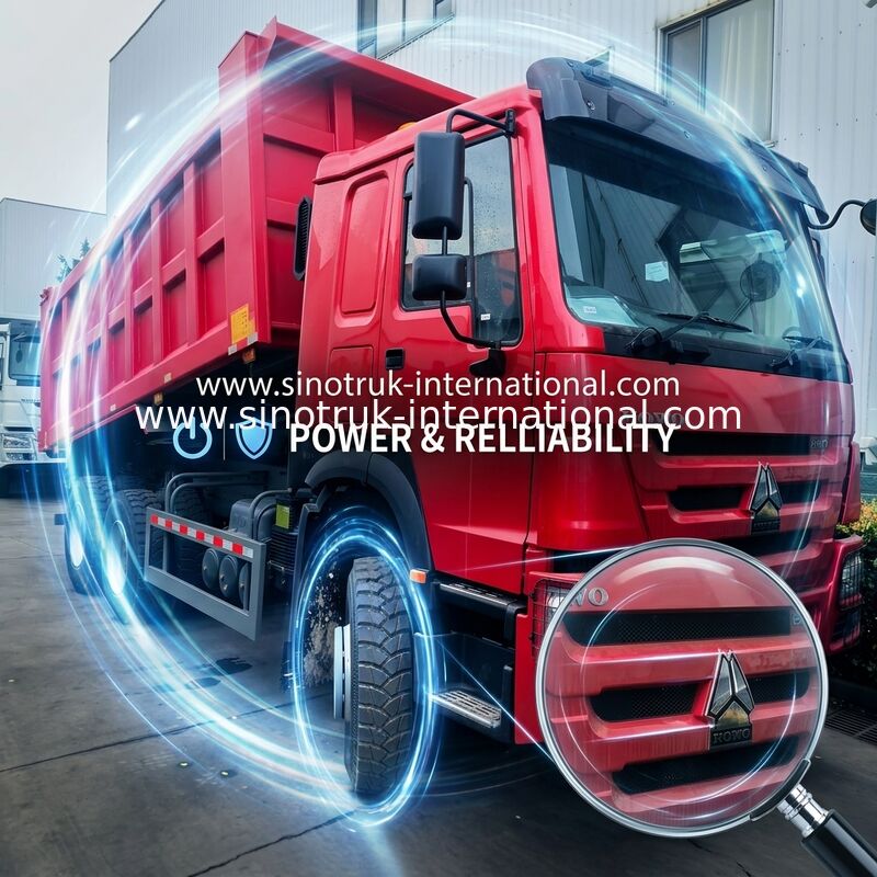 Sinotruk Howo Τρακ 380Hp 6 × 4 με υδραυλικό κύλινδρο Hyva για εξόρυξη