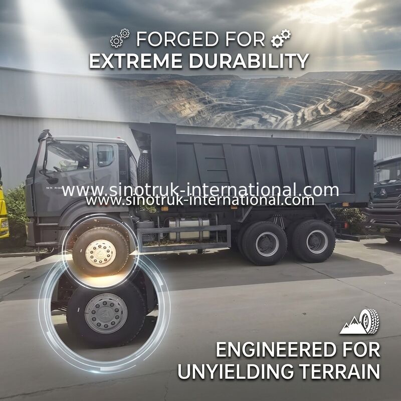 Μαύρο Tipper SINOTRUK HOWO νέο Howo E7 αμάξι φορτηγών απορρίψεων LHD 6X4 371HP