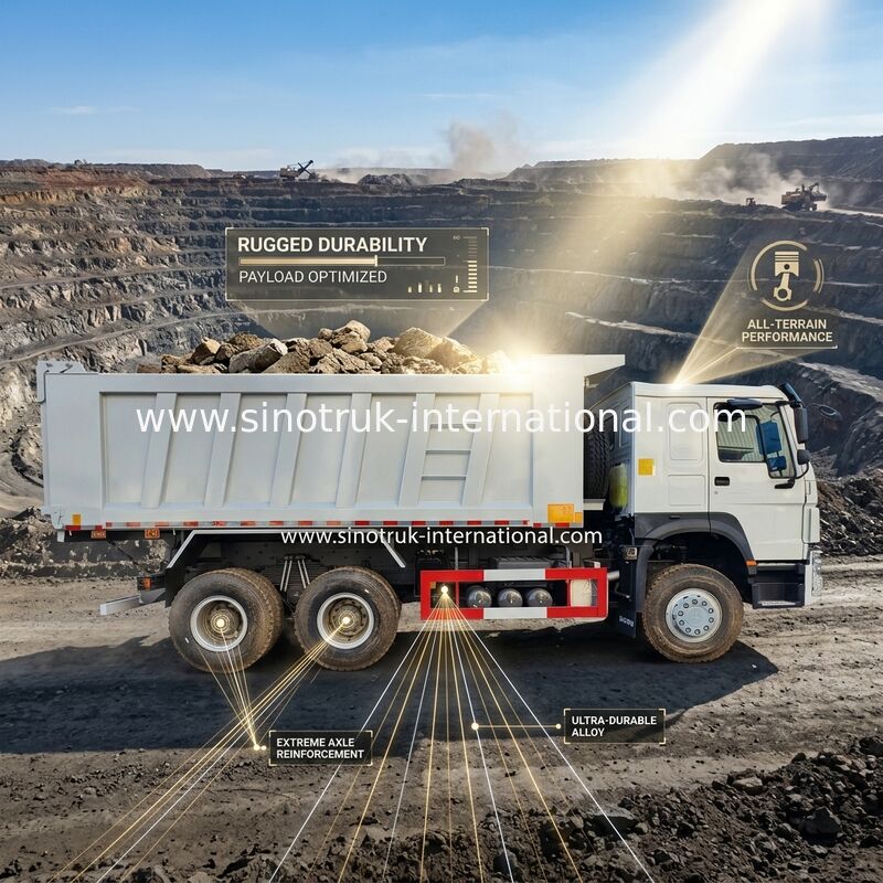 RHD 6×6 10 τροχών Λευκό HOWO Τρόφο με πλήρη κίνηση Μεγάλη ισχύς 380 ίππων