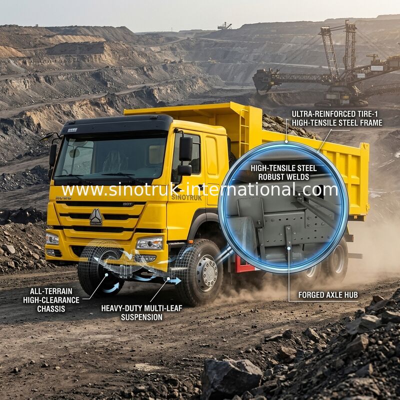 10 Tipper ιπποδύναμης 400HP HOWO ροδών μεγάλη απορρίψεων κατανάλωση καυσίμων φορτηγών μικρή