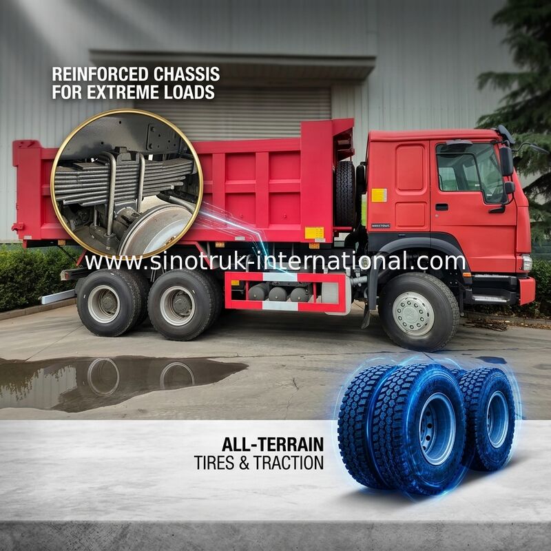 10 Tipper ροδών LHD HOWO 6x4 φορτηγών μεγάλη κατανάλωση καυσίμων ιπποδύναμης 400HP μικρή