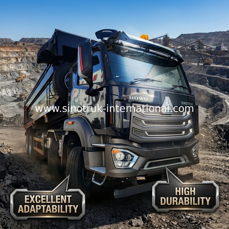 Tipper LHD 8×4 10wheels HOWO υψηλή ιπποδύναμη 371HP φορτηγών απορρίψεων