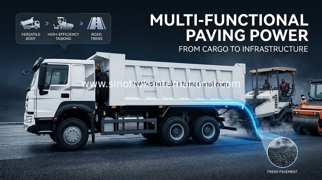 Tipper SINOTRUK Howo φορτηγό απορρίψεων LHD 6X4 371HP στο άσπρο χρώμα