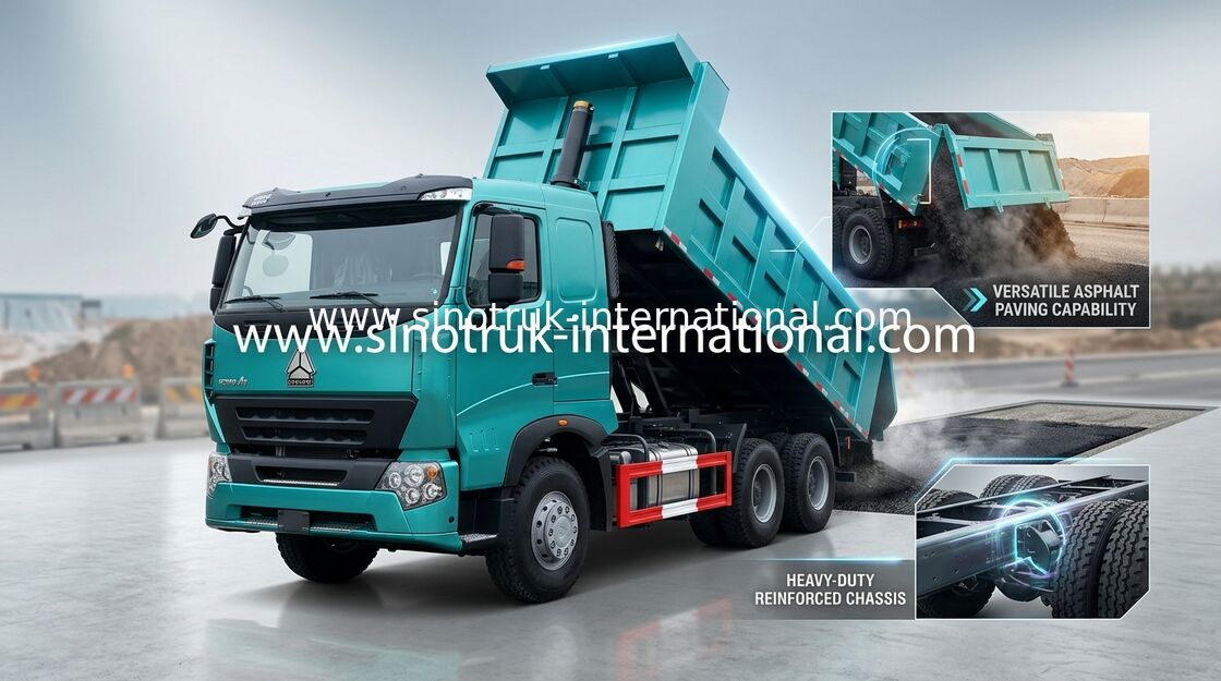 266HP Tipper 420HP στην αξιόπιστη απόδοση φορτηγών απορρίψεων SINOTRUK HOWO A7