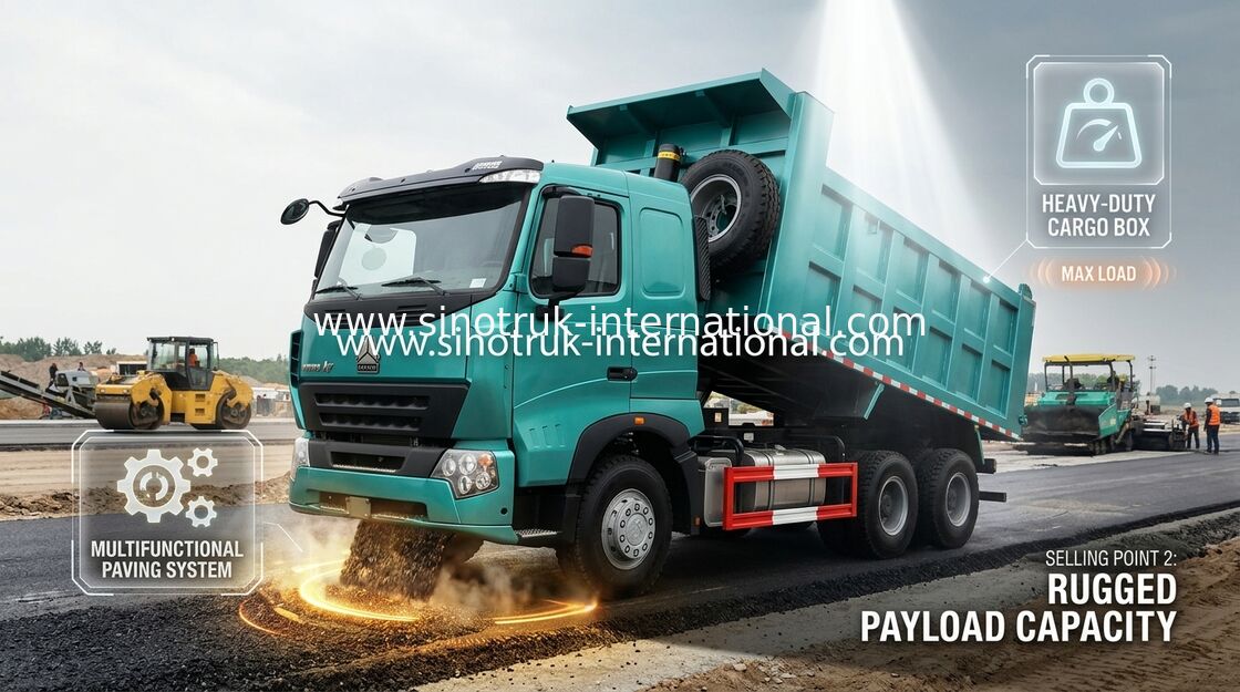 Tipper κατασκευής SINOTRUK HOWO A7 290HP φορτηγών απορρίψεων 6 X 4 στο μπλε χρώμα