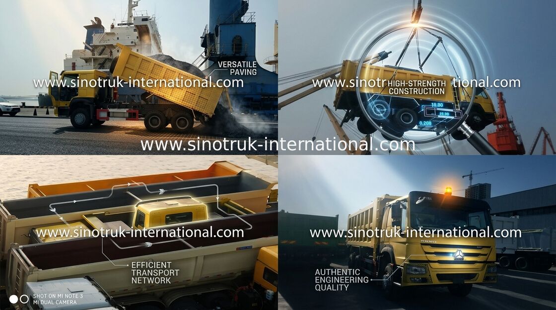 Tipper μεγάλης περιεκτικότητας RHD φορτηγό απορρίψεων με το ηλεκτρονικό σύστημα διαχείρισης
