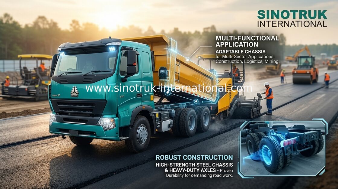 Tipper μικρής ακτινοβολίας βαρέων καθηκόντων 6x4 Sinotruk Howo 290HP ευρέως χρήση φορτηγών απορρίψεων