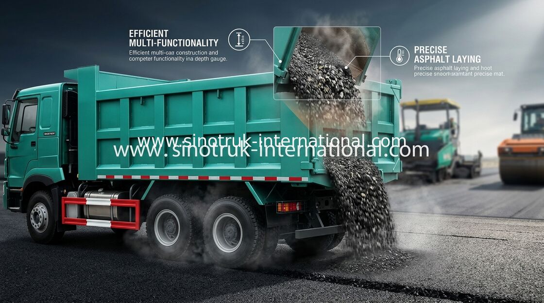 30-40 τόνοι RHD 10 Tipper ροδών φορτηγό απορρίψεων SINOTRUK HOWO A7 για την κατασκευή