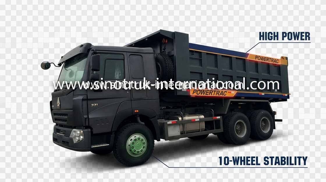Tipper αγαθών κατασκευής φόρτωσης φορτηγό απορρίψεων LHD 371HP 30 - 40 βαριών τόνοι φορτηγών απορρίψεων