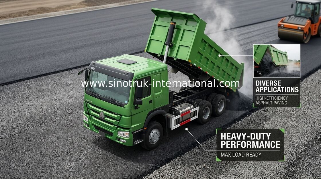 Πλαίσια 371HP 8X4 LHD φορτηγών απορρίψεων SINOTRUK HOWO 31 28CBM εμπορικών τόνοι φορτηγών απορρίψεων