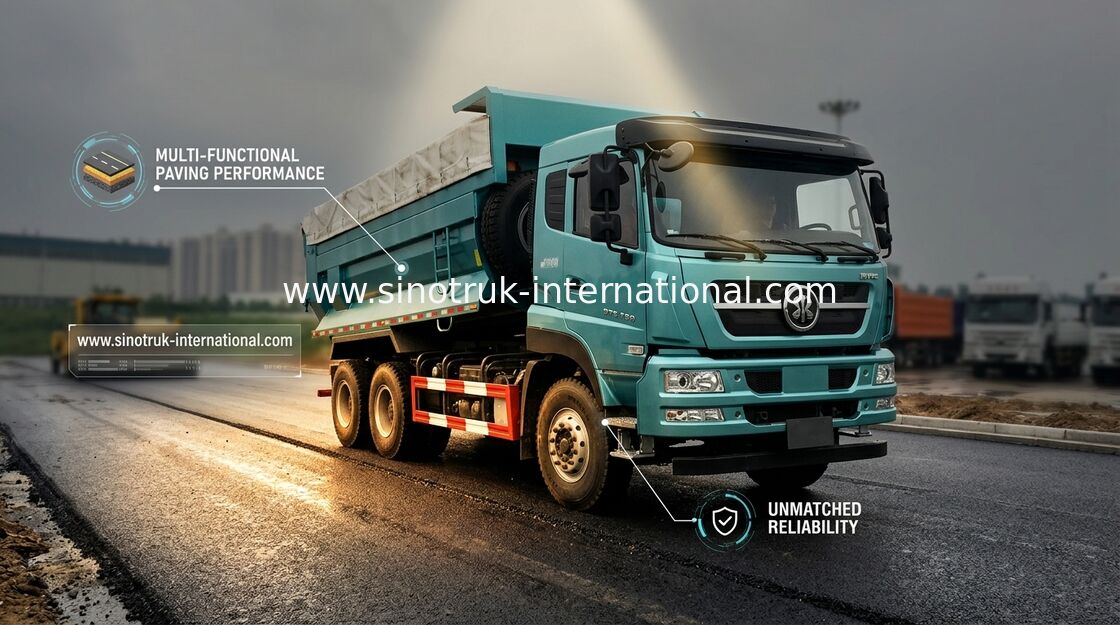 25 - 40 Tipper CNHTC απορρίψεων τόνοι ροδών φορτηγών 371HP 10 για τη μεταλλεία/τις δημοτικές εργασίες