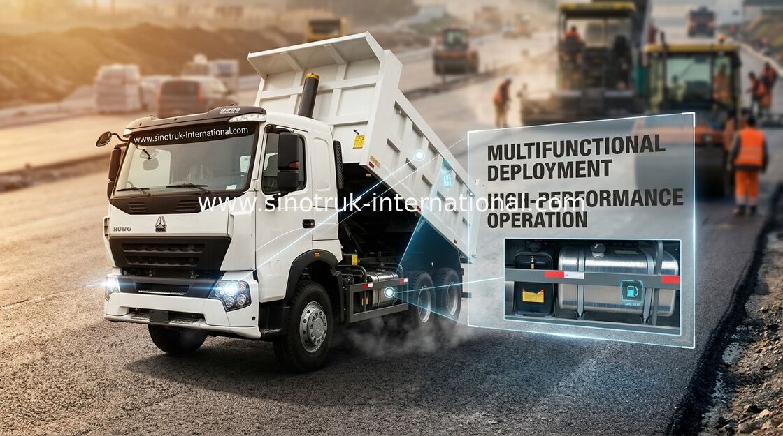 Tipper φορτηγών απορρίψεων LHD 371HP Sinotruk Howo φορτηγό απορρίψεων 6200 * σώμα φορτίου 2300 * 1600mm