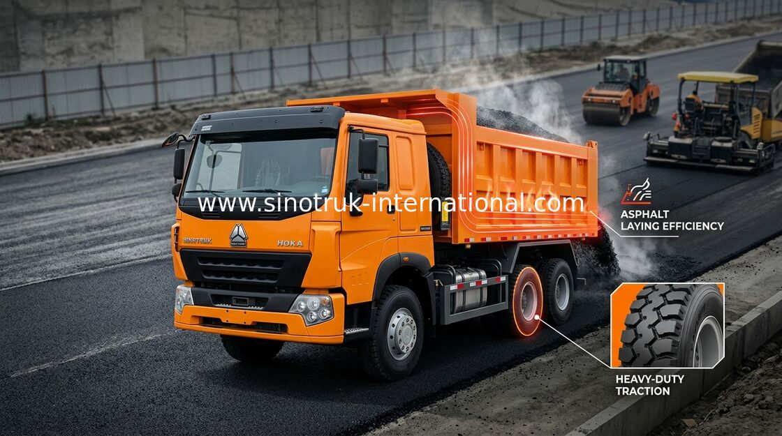 30 - 40 SINOTRUK τόνοι φορτηγών απορρίψεων LHD 371HP 6X4 για το δομικό υλικό φόρτωσης