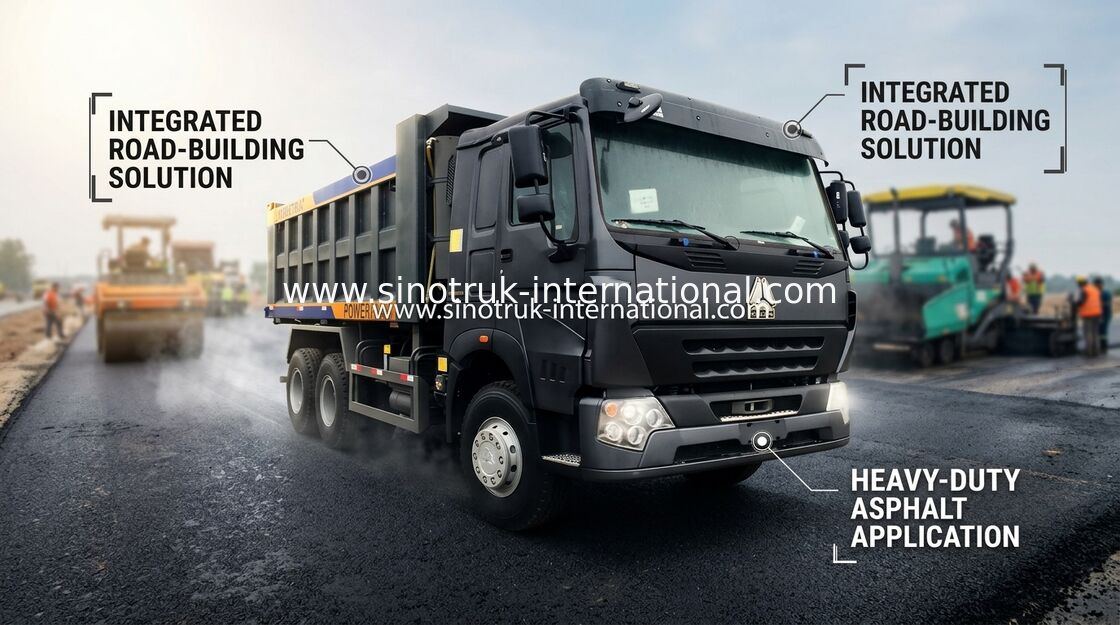 20 CBM φορτηγό απορρίψεων 30 - 40 τόνου SINOTRUK LHD 371 μπροστινό ανυψωτικό σύστημα HP 6X4