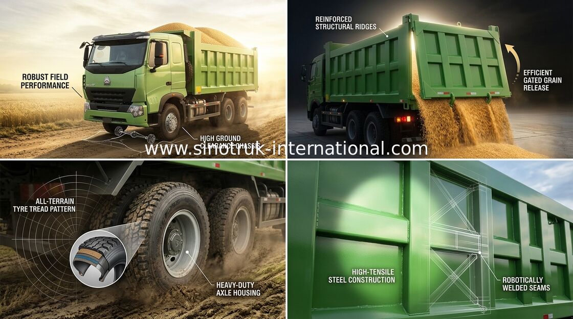 Tipper SINOTRUK HOWO A7 φορτηγό απορρίψεων 25 - 30 τόνοι 10 ρόδες RHD για τη μεταλλεία ZZ3257N3847N1