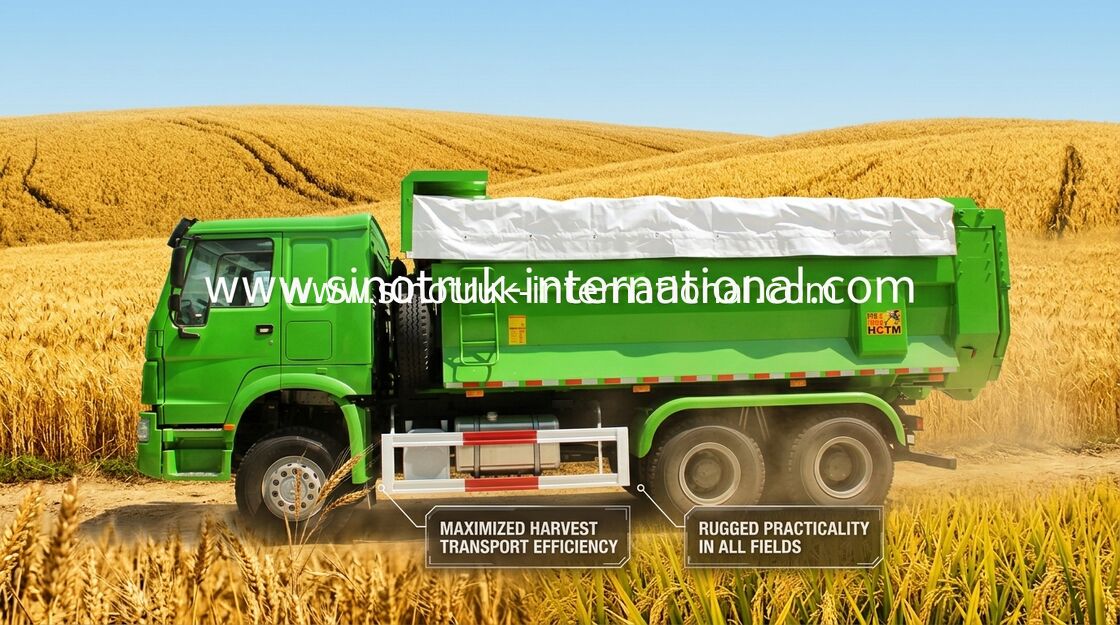Δημοτικές βαρέων καθηκόντων Tipper ρόδες φορτηγών απορρίψεων SINOTRUK HOWO LHD 336HP 10